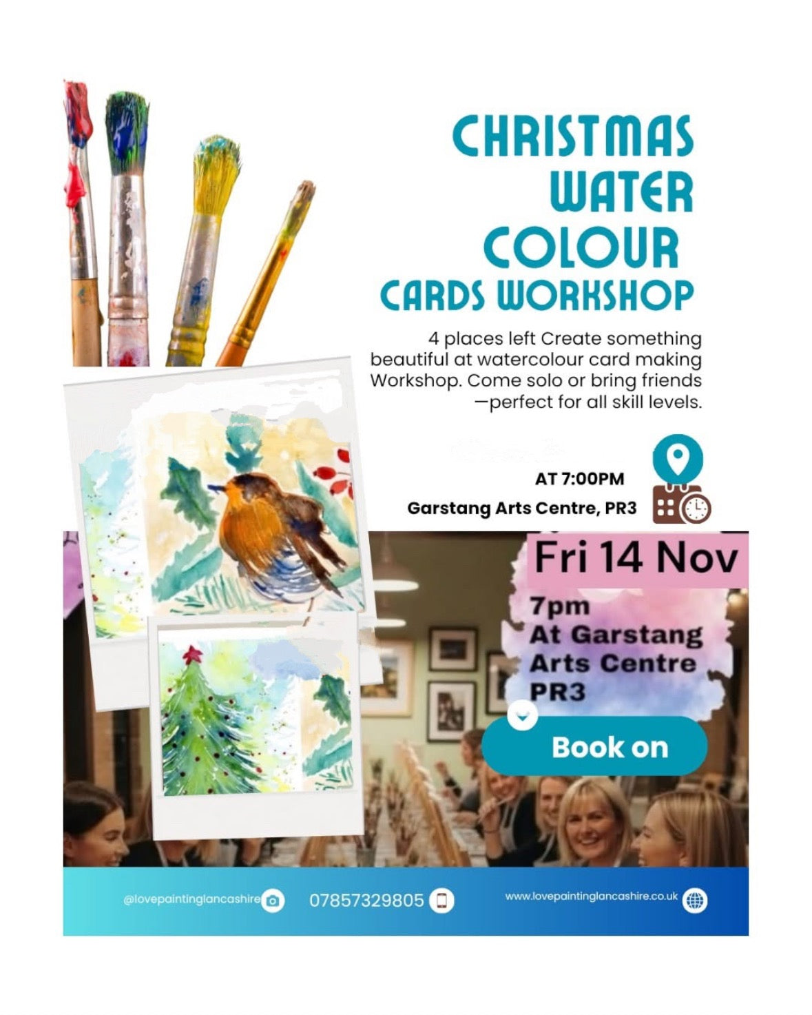 Creative Christmas Cards & Paintings Brusho Fri 12th Dec 7pm