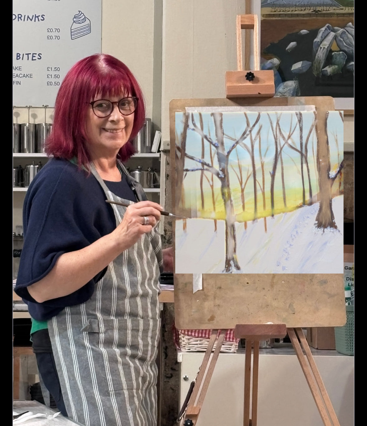 Christine Stansford winter brusho workshop Friday 5th Dec 7pm ⭐️🎄❄️