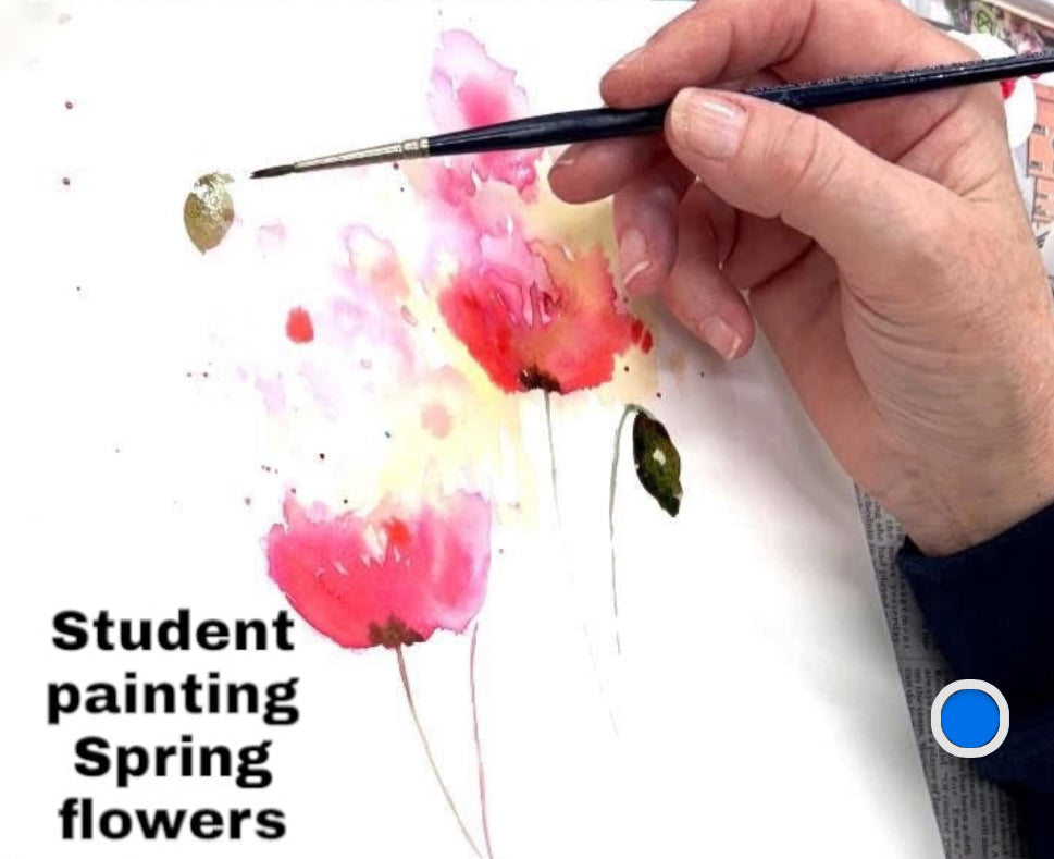 Have a fun relaxing Friday 20th June 7pm Evening, painting Summer Flowers in our Beginners drawing and Watercolour Class, Garstang